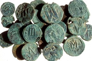 Érmék, találtak a Tiberias ásatásaiban (fém)